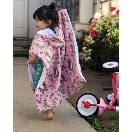  Birdy Boutique Unicorn Car Seat Poncho for Girls Toddlers Infants Traveling Cover Warm Blanket Safe Use OVER Seat Belts Costume