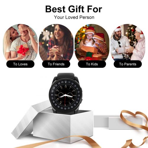  Birgus Smart Watch Touch Screen Bluetooth Smart Wrist Watch Smartwatch Phone Fitness Tracker SIM SD Card Slot Camera Pedometer Music Player Compatible Smart Phones Samsung LG Android Wome