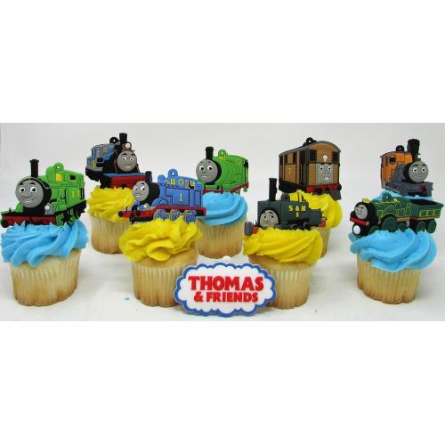  Birthday Celebrations Thomas the Train Birthday Cupcake Cake Party Favor Set Featuring Thomas and Friends