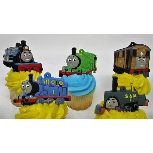  Birthday Celebrations Thomas the Train Birthday Cupcake Cake Party Favor Set Featuring Thomas and Friends