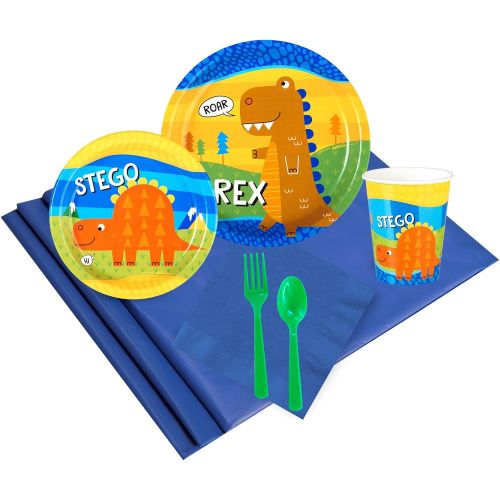  BirthdayExpress T-Rex Childrens Birthday Party Supplies - Tableware Party Pack (24)