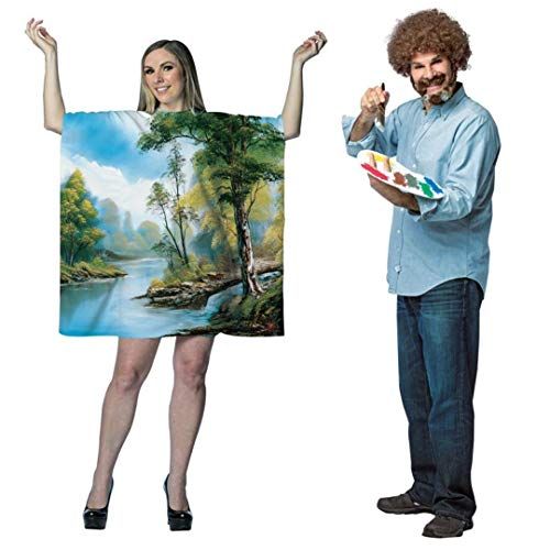  할로윈 용품BirthdayExpress Bob Ross Artist Couples Costume Bundle Set