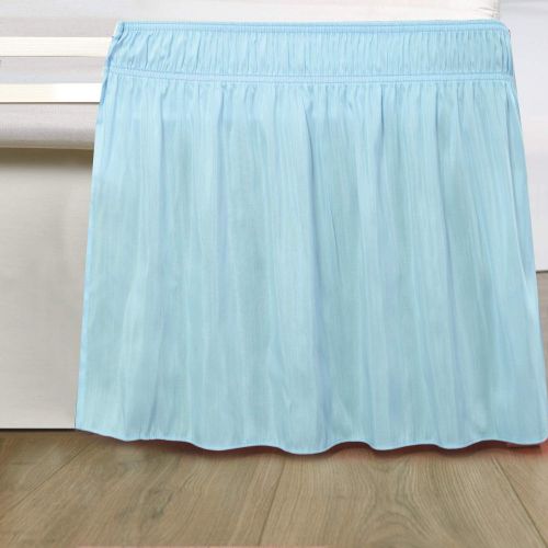  [아마존 핫딜]  [아마존핫딜]Biscaynebay Wrap Around Bed Skirts Elastic Dust Ruffles, Easy Fit Wrinkle and Fade Resistant Solid Color Silky Luxrious Fabric Baby Blue King Size 15 Inches Drop