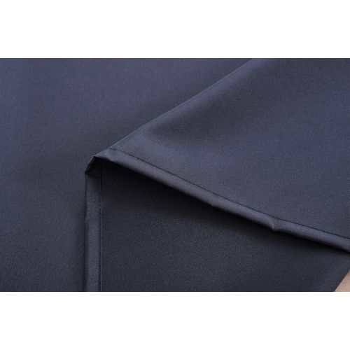  [아마존베스트]Biscaynebay Fabric Round Tablecloths, Water Resistant Spill Proof Washable Tablecloths for Dining, Kitchen, Wedding, Parties etc, Black 60 Inches in Diameter