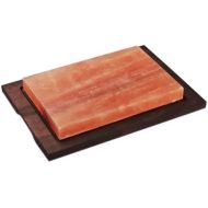 Bisetti Platte Salz Pink rechteckig, Basis aus Holz Color wenge