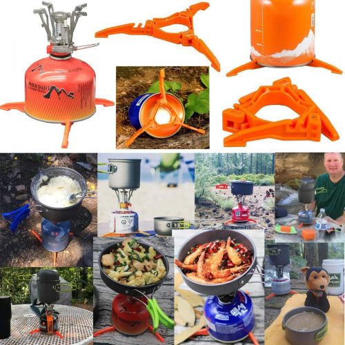  Bisgear 17Pcs Camping Cookware Stove Carabiner Canister Stand Tripod Folding Spork Set Outdoor Camping Hiking Backpacking Non-Stick Cooking Picnic Knife Spoon