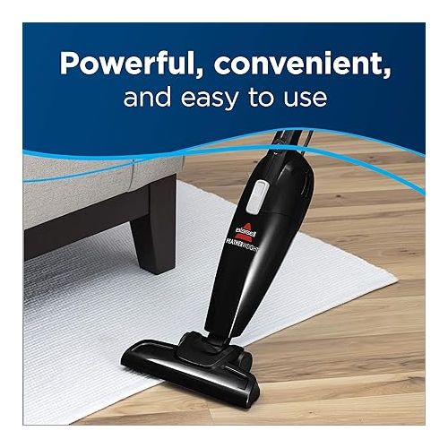  BISSELL Featherweight Stick Lightweight Bagless Vacuum with Crevice Tool, 2033M, Black