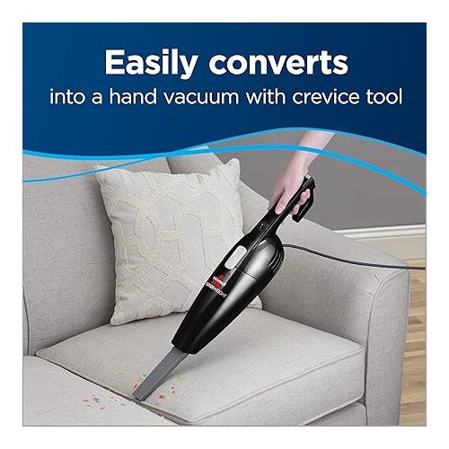  BISSELL Featherweight Stick Lightweight Bagless Vacuum with Crevice Tool, 2033M, Black