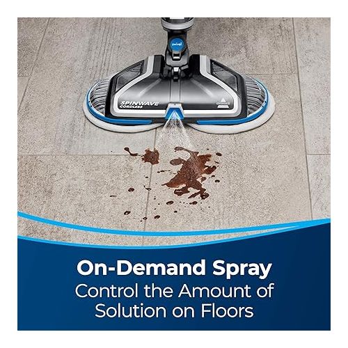  Bissell SpinWave Cordless Hard Floor Expert, 23159, Titanium With Electric Blue Accents