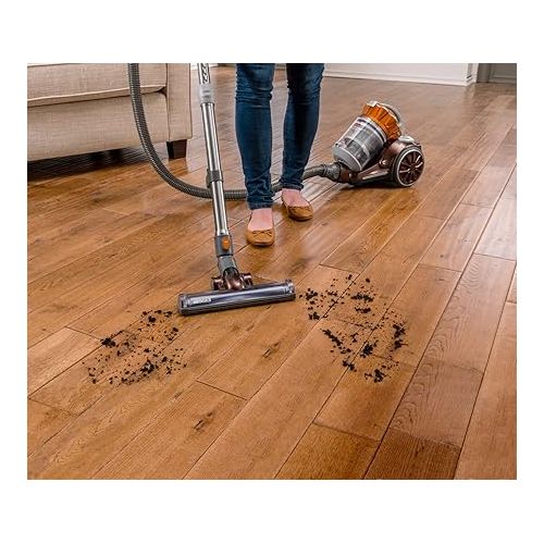  Bissell Hard Floor Expert Multi-Cyclonic Bagless Canister Vacuum, 1547 - Corded Burnt Orange