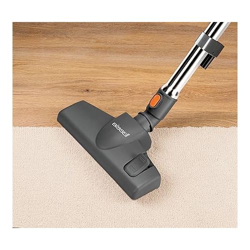  Bissell Hard Floor Expert Multi-Cyclonic Bagless Canister Vacuum, 1547 - Corded Burnt Orange