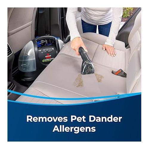  Bissell Little Green Pet Deluxe Portable Carpet Cleaner and Car/Auto Detailer, 3353, Gray/Blue
