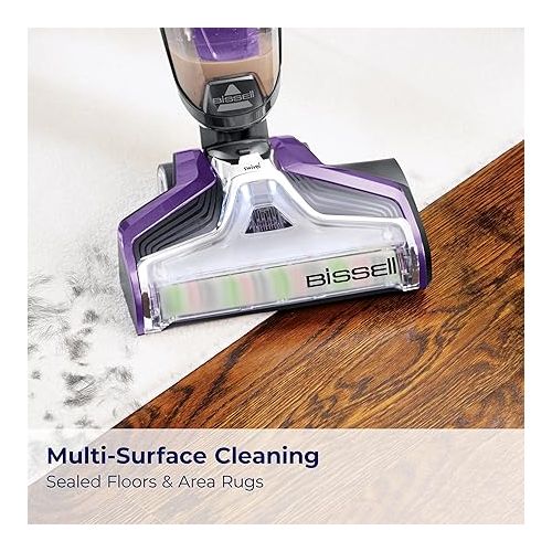  BISSELL Crosswave Pet Pro All in One Wet Dry Vacuum Cleaner and Mop for Hard Floors and Area Rugs, Purple, 2306A