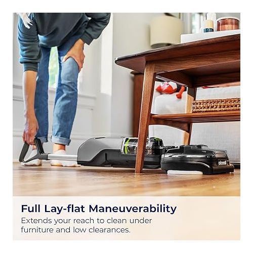  BISSELL® SpinWave® + Vac Cordless, Hard Floor Spin Mop + Vacuum, Lay-Flat, Multi-Use Cleaning, Hard Floor Sanitize Formula Included