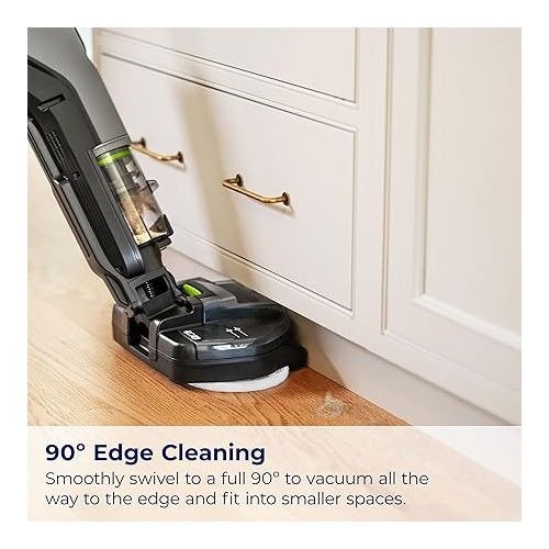  BISSELL® SpinWave® + Vac Cordless, Hard Floor Spin Mop + Vacuum, Lay-Flat, Multi-Use Cleaning, Hard Floor Sanitize Formula Included