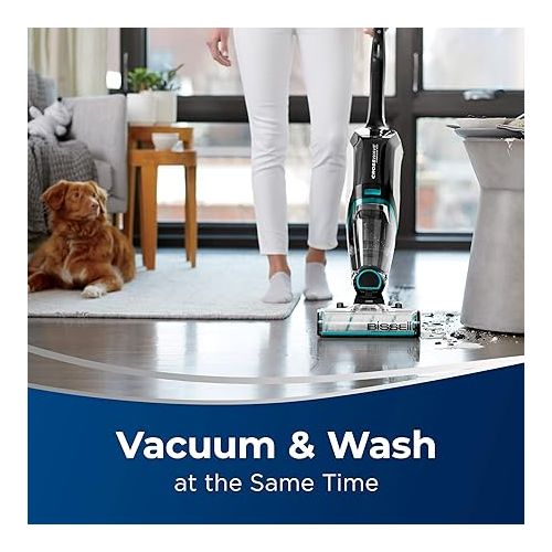  BISSELL CrossWave Cordless Max All in One Wet-Dry Vacuum Cleaner and Mop for Hard Floors and Area Rugs, Black, 2554A