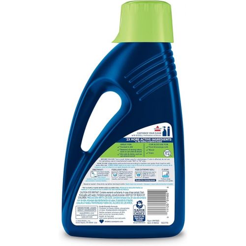  Bissell 2X Pet Stain & Odor Full Size Machine Formula, 60 ounces, 99K5A, 60-Ounce, No Color, Fl Oz