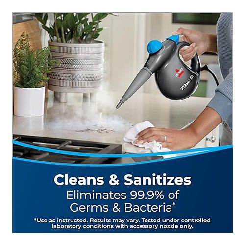  Bissell SteamShot Hard Surface Steam Cleaner with Natural Sanitization, Multi-Surface Tools Included to Remove Dirt, Grime, Grease, and More, 39N7V