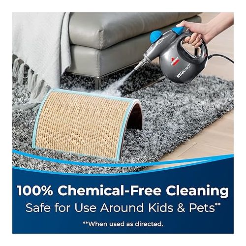  Bissell SteamShot Hard Surface Steam Cleaner with Natural Sanitization, Multi-Surface Tools Included to Remove Dirt, Grime, Grease, and More, 39N7V