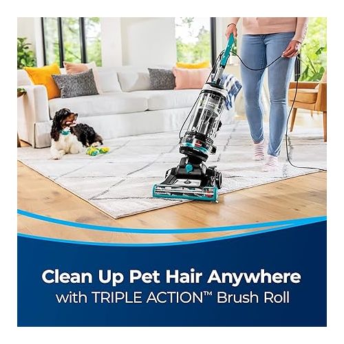  Bissell CleanView Swivel Rewind Pet Reach Vacuum Cleaner, with Quick Release Wand, Swivel Steering and Automatic Cord Rewind, 3197A (Color may vary),Black