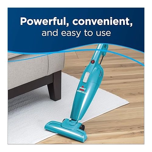  Bissell Featherweight Stick Lightweight Bagless Vacuum With Crevice Tool, 2033, One Size Fits All, Blue