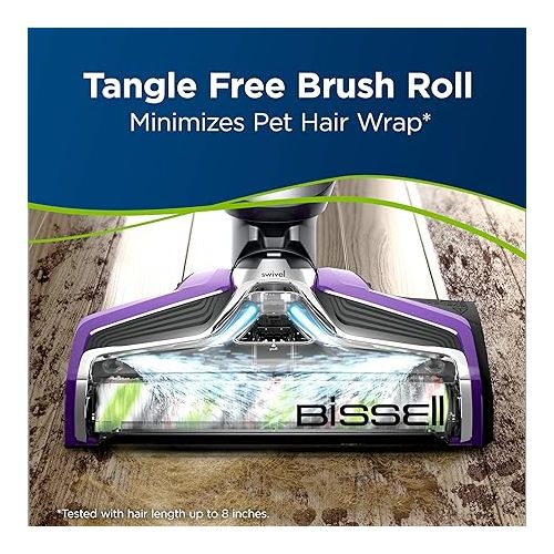  BISSELL Tangle-Free Crosswave Multi-Surface Pet Brush Roll, White - 2460