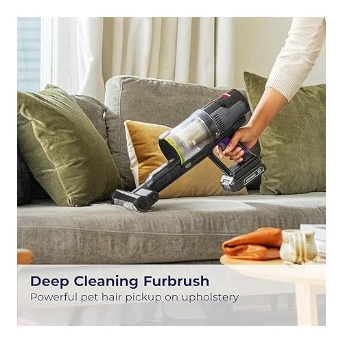  BISSELL CleanView XR Pet 300w Lightweight Cordless Vacuum w/ Removable Battery, 40-min runtime, Deep-Cleaning Furbrush & Tangle-Free Brush Roll, LED lights, XL Tank, Dusting & Crevice Tool, Wall Mount