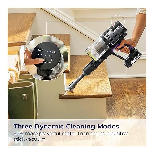  BISSELL CleanView XR Pet 300w Lightweight Cordless Vacuum w/ Removable Battery, 40-min runtime, Deep-Cleaning Furbrush & Tangle-Free Brush Roll, LED lights, XL Tank, Dusting & Crevice Tool, Wall Mount