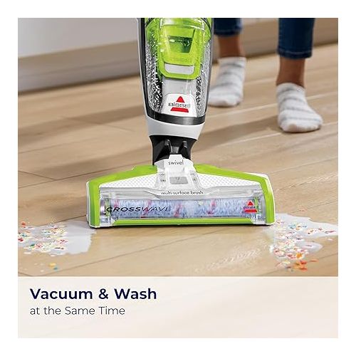  Bissell CrossWave Floor and Area Rug Cleaner, Wet-Dry Vacuum, 3888A, Corded Electric, Green