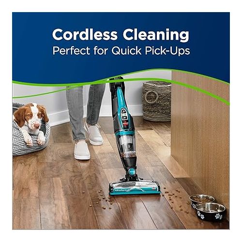  BISSELL Adapt Ion Pet 10.8V Lithium Ion 2 in 1 Cordless Stick Vacuum, Teal, 2286A