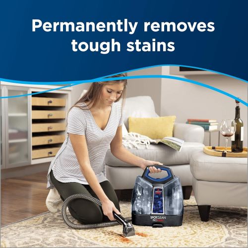  BISSELL SpotClean ProHeat Portable Spot and Stain Carpet Cleaner, 2694, Blue