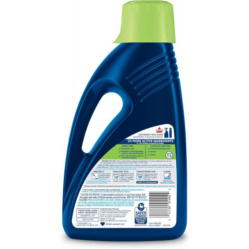  Bissell 2X Pet Stain & Odor Full Size Machine Formula, 60 Ounces, 99K5A, 60-Ounce, Fl Oz