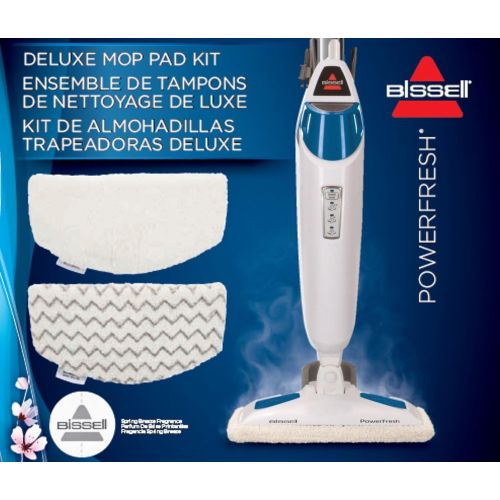  BISSELL PowerFresh Steam Mop Pads (2 pk) with Fragrance Discs (4 ct), New OEM Part, 5938, DESIGN 1, White