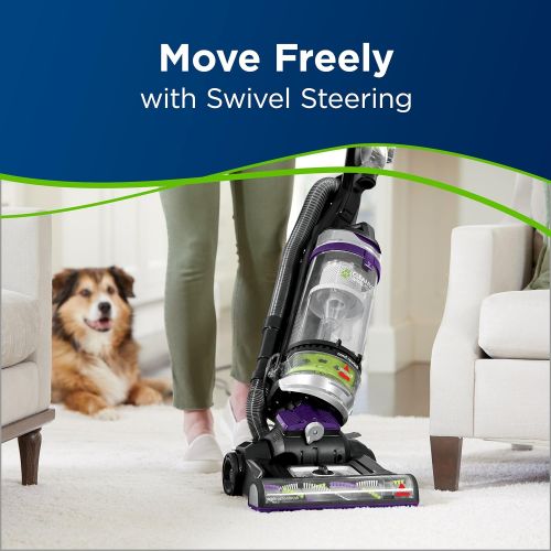  BISSELL Cleanview Swivel Rewind Pet Upright Bagless Vacuum Cleaner, Purple