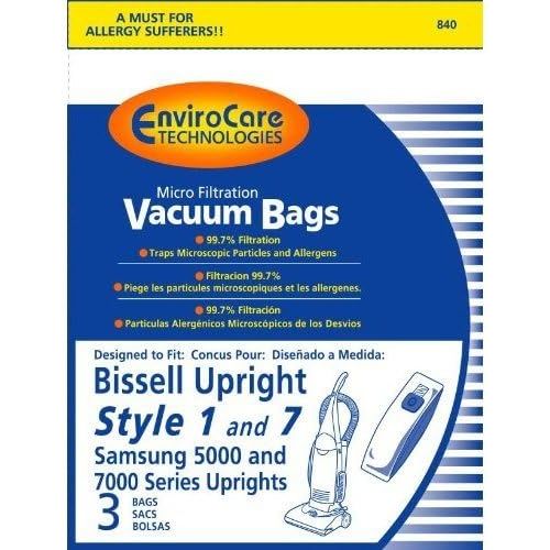  Bissell Style 1 & 7 Paper Bags (3-pack) By Envirocare part # 840