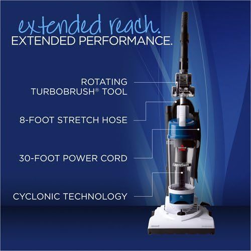  Bissell Aeroswift Compact Bagless Upright Vacuum, 1009 - Corded,Blue