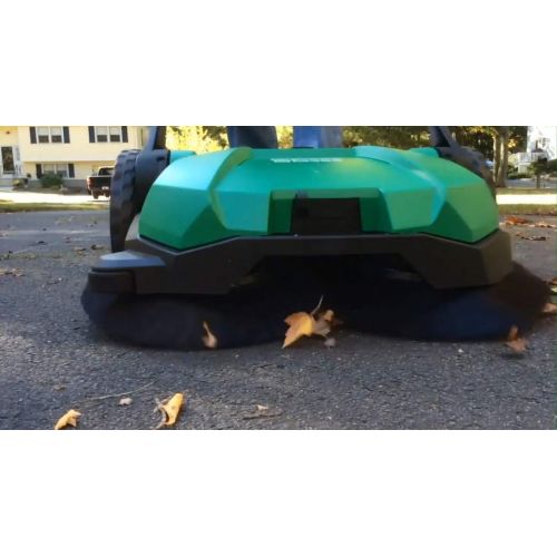  BISSELL BigGreen BG355 Deluxe Triple Brush Push Power Sweeper, 21”, 9 gal Debris Container, 43 Height, 21 Width, Polypropylene, Green