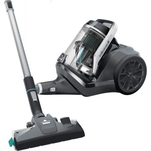  BISSELL SmartClean Canister Vacuum Cleaner, 2268, Black with Pearl White/Electric Blue Accents