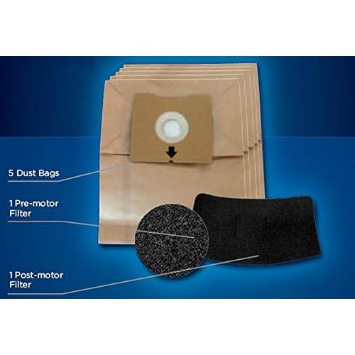  Bissell 5 Bag & Filter Kit for 4122 Zing Bagged Canister, New OEM Part, 1480, 8 Ounces, Brown