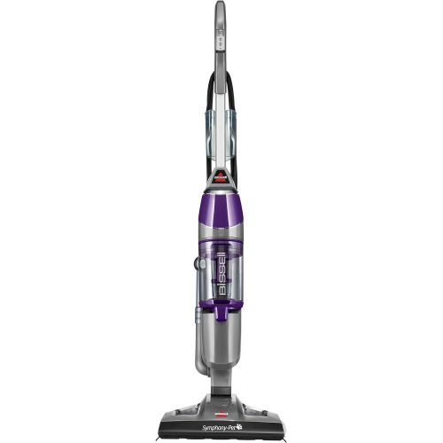  Bissell Symphony Pet Steam Mop and Steam Vacuum Cleaner for Hardwood and Tile Floors, with Microfiber Mop Pads, 1543A,Purple