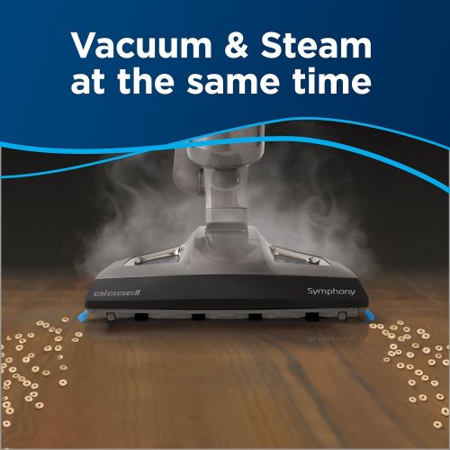  [아마존베스트]BISSELL Symphony Vac and Steam 2 in 1 vacuum and steam mop for Hardwood and Tile Floors, 4 mop pads included, 1132A