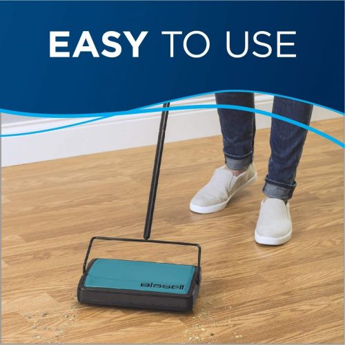  [아마존베스트]Bissell Easy Sweep Compact Carpet & Floor Sweeper, 2484A, Teal