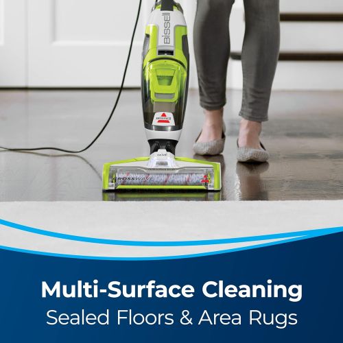  BISSELL CrossWave Floor and Area Rug Cleaner, Wet-Dry Vacuum with Bonus Extra Brush-Roll and Extra Filter, 1785A , Green