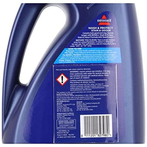  [아마존베스트]Bissell 1086N Wash&Protect Cleaner for All Carpet Cleaners / Vacuum Cleaners 1 x 1.5 Litre