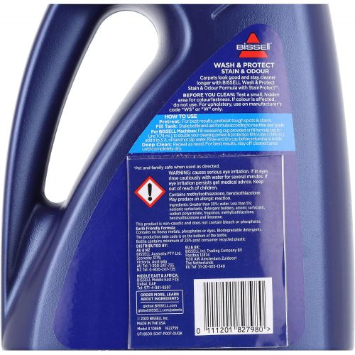  [아마존베스트]Bissell 1086N Wash&Protect Cleaner for All Carpet Cleaners / Vacuum Cleaners 1 x 1.5 Litre