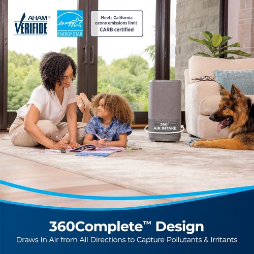  BISSELL air280 Smart Purifier with HEPA and Carbon Filters for Large Room and Home, Quiet Bedroom Air Cleaner for Allergens, Pets, Dust, Dander, Pollen, Smoke, Odors, Auto Mode, 2