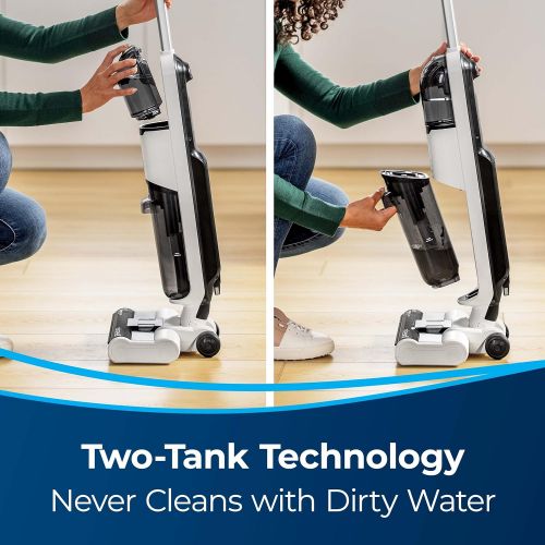  BISSELL TurboClean Hard Floors Wet Dry Cordless Vacuum with Sanitizing Formula and Self-Cleaning Cycle, 3548