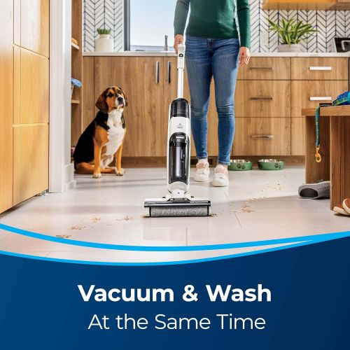  BISSELL TurboClean Hard Floors Wet Dry Cordless Vacuum with Sanitizing Formula and Self-Cleaning Cycle, 3548