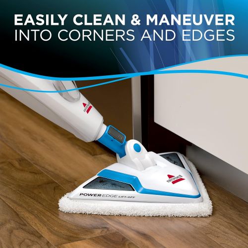  BISSELL PowerEdge Lift Off Steam Mop Hard Wood Floor Cleaner, Tile Cleaner, and Natural Sanitizer with Microfiber Pads, 2078A