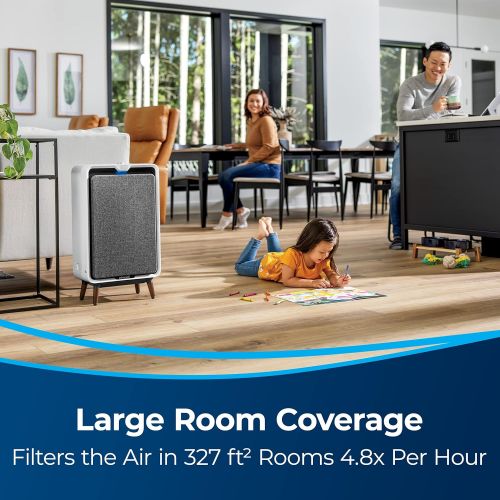  BISSELL air320 Max Wifi Connected Smart Air Purifier with HEPA & Carbon Filters Large Room & Home, Quiet Bedroom Air Cleaner for Pets, Dander, Pollen, Smoke, Odors, Auto Mode, 2847